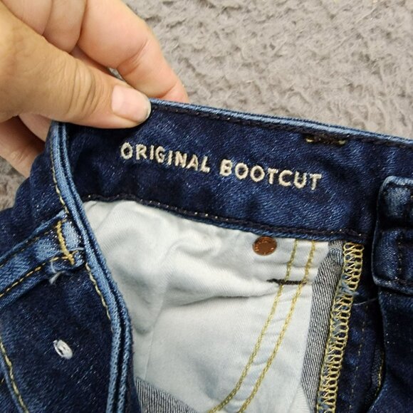 American Eagle Outfitters Jeans Mens 28x30 Dark Wash Stretch Low Rise Bootcut - Picture 12 of 16